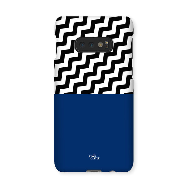 Geometric Zig Zag & Navy Blue Snap Phone Case