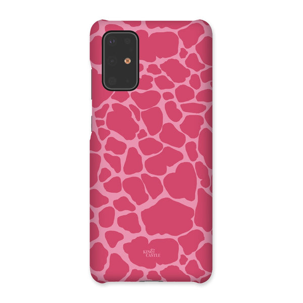 Raspberry Pink Giraffe Print Snap Phone Case