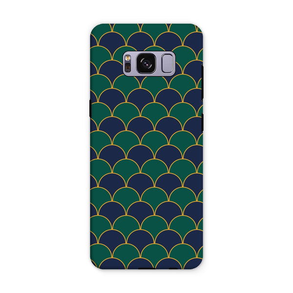 Blue & Green Geo Waves Tough Phone Case