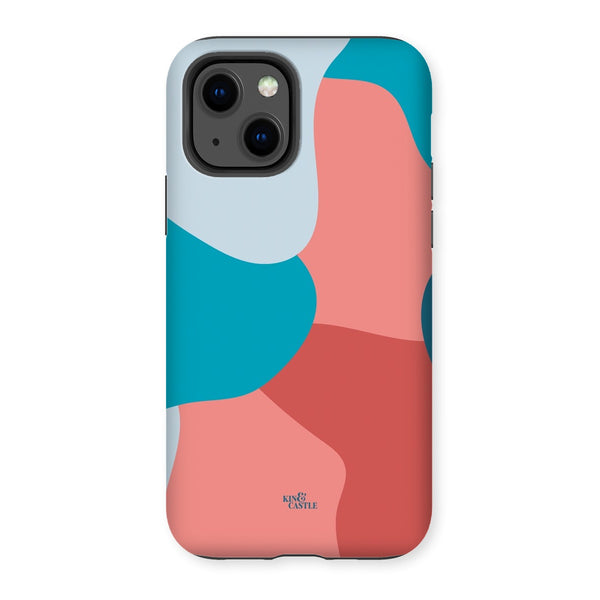 Blue, Red & Pink Abstract Tough Phone Case
