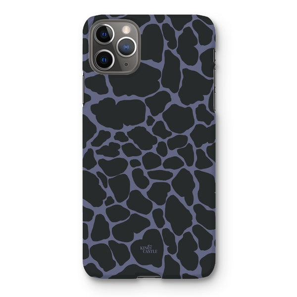 Purple & Charcoal Giraffe Print Snap Phone Case