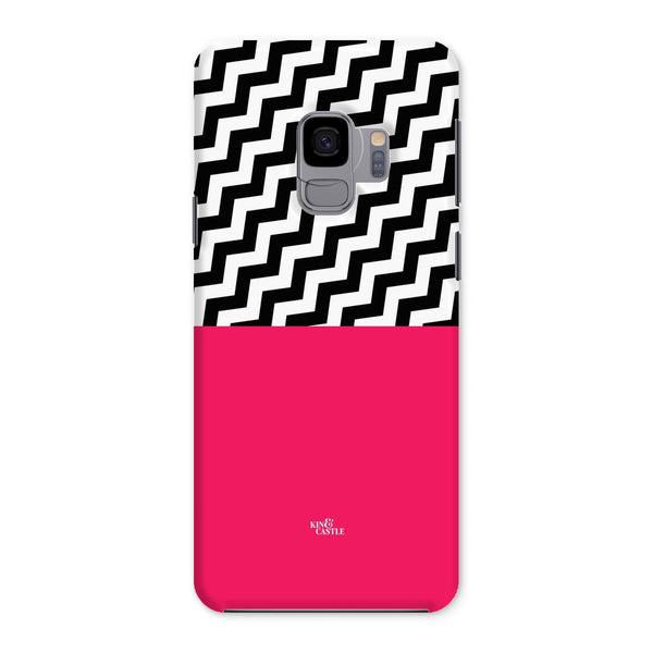 Geometric Zig Zag & Hot Pink Snap Phone Case