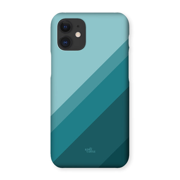 Teal Geometric Stripe Snap Phone Case