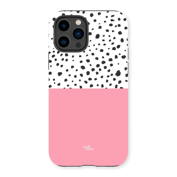 Pink & Graphite Animal Spots Tough Phone Case
