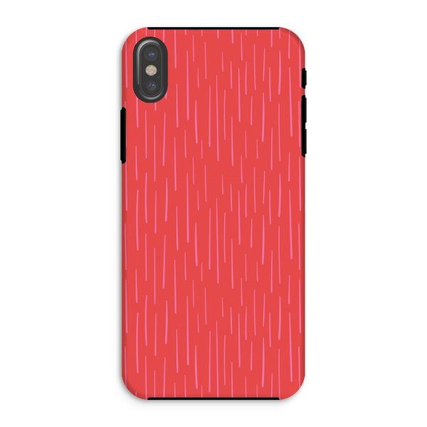 Pink & Bright Red Dash Tough Phone Case