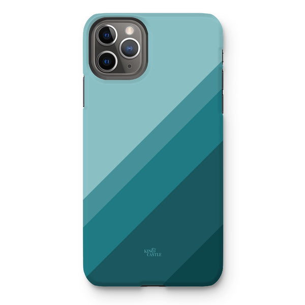 Teal Geometric Stripe Tough Phone Case