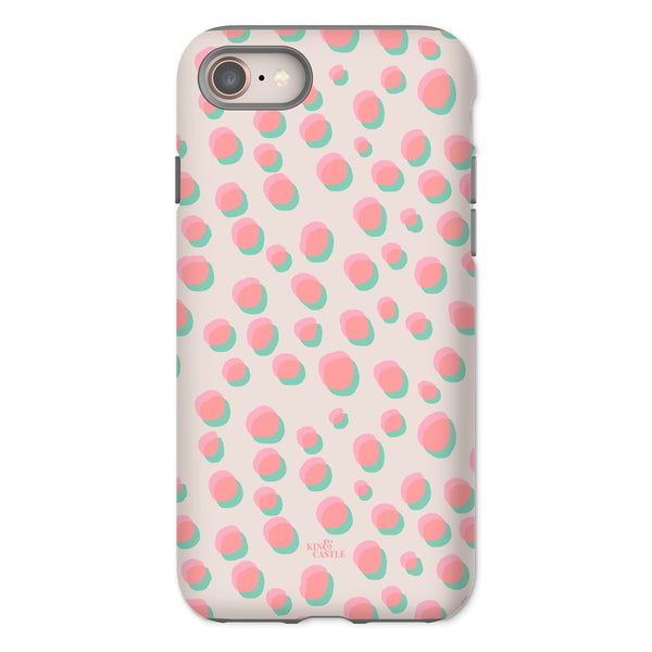 Coral & Mint Pastel Dots Tough Phone Case