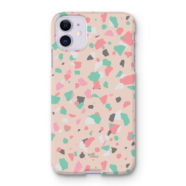 Coral, Pink & Mint Terrazzo Snap Phone Case