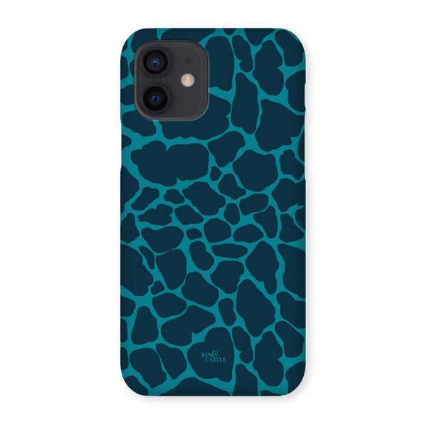 Blue & Teal Giraffe Print Snap Phone Case