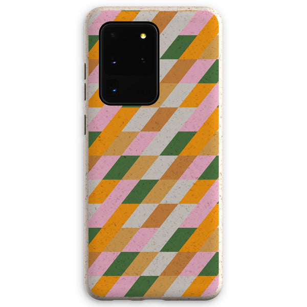 Green & Mustard Diamond Eco Phone Case