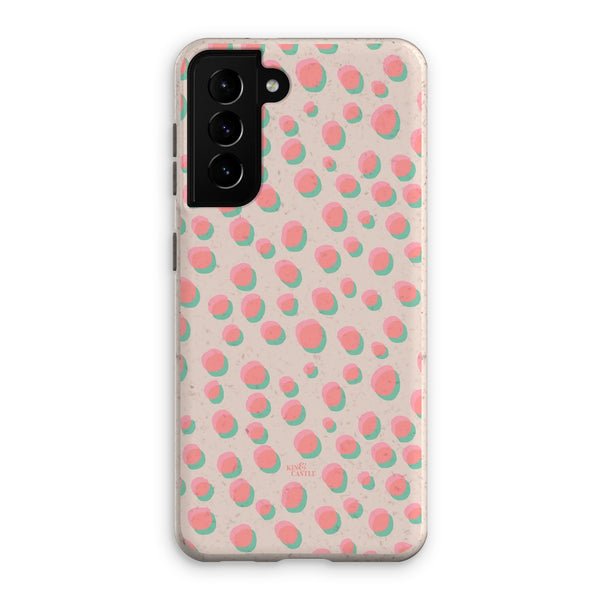 Coral & Mint Pastel Dots Eco Phone Case