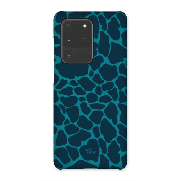 Blue & Teal Giraffe Print Snap Phone Case