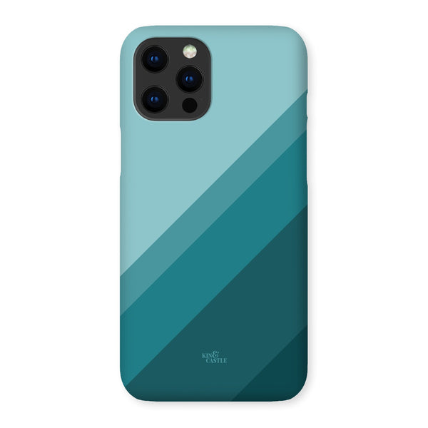 Teal Geometric Stripe Snap Phone Case