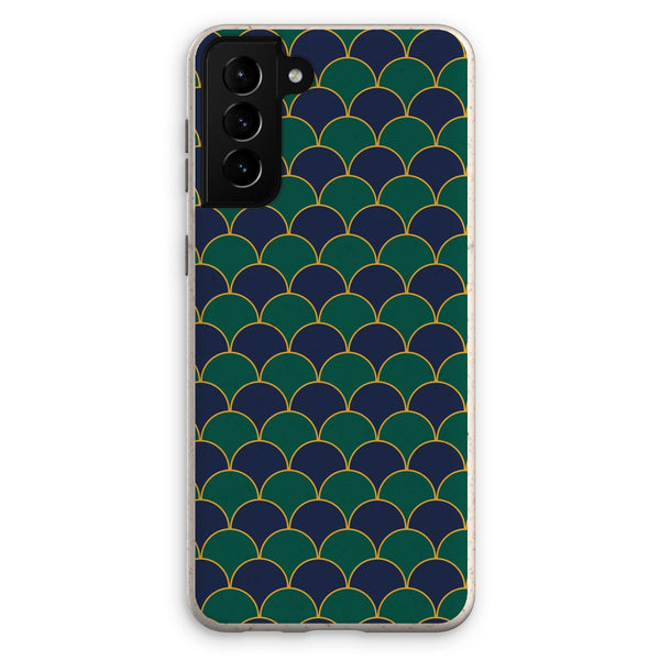 Blue & Green Geo Waves Eco Phone Case