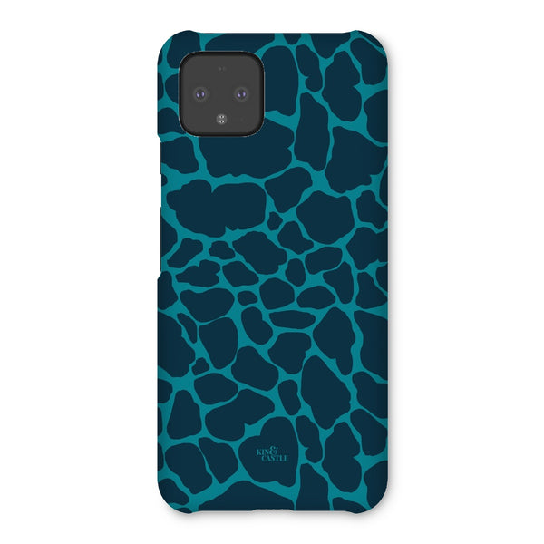Blue & Teal Giraffe Print Snap Phone Case