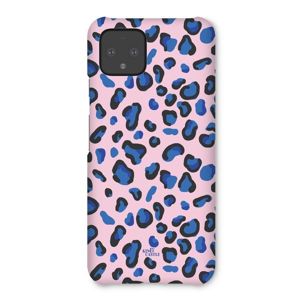 Pink & Blue Leopard Print Snap Phone Case