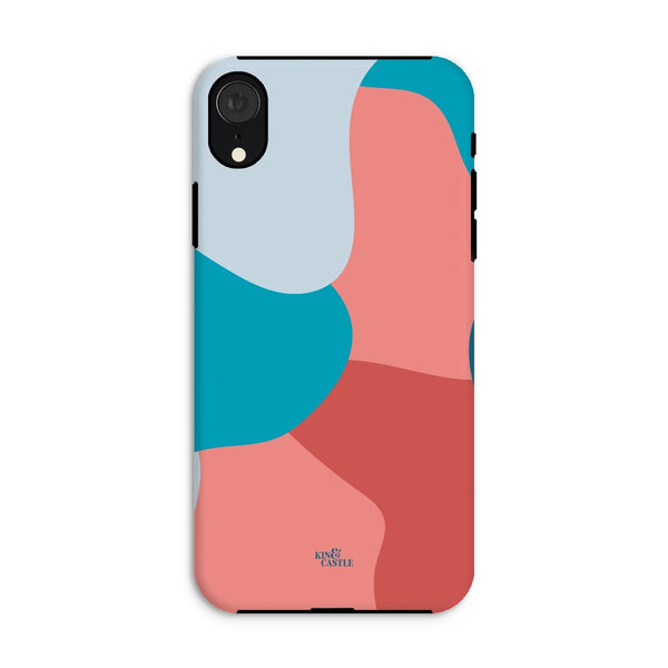 Blue, Red & Pink Abstract Tough Phone Case