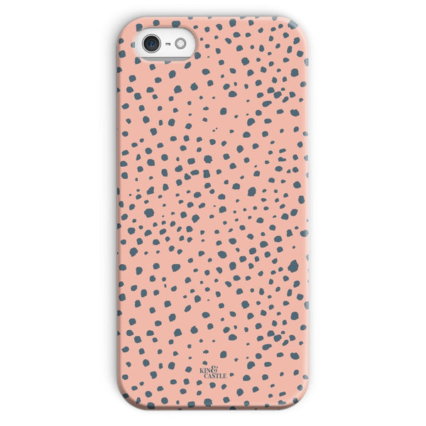 Pink & Grey Animal Spots Snap Phone Case