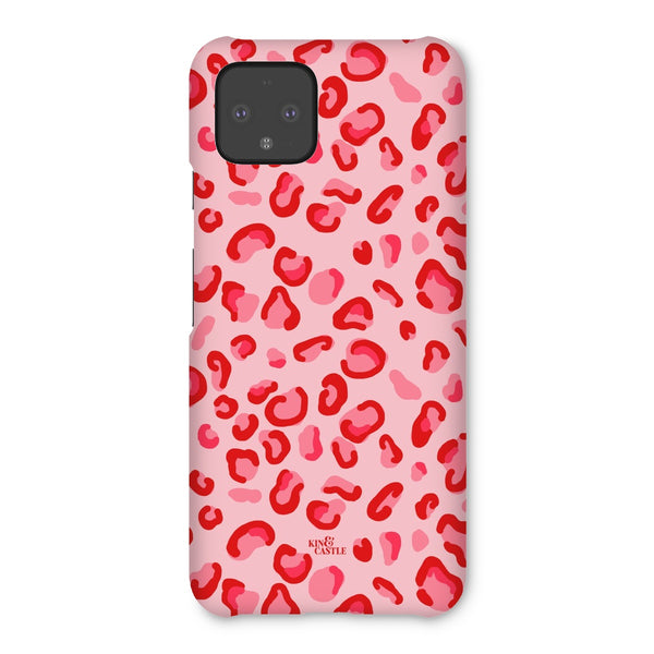 Red & Pink Leopard Print Snap Phone Case