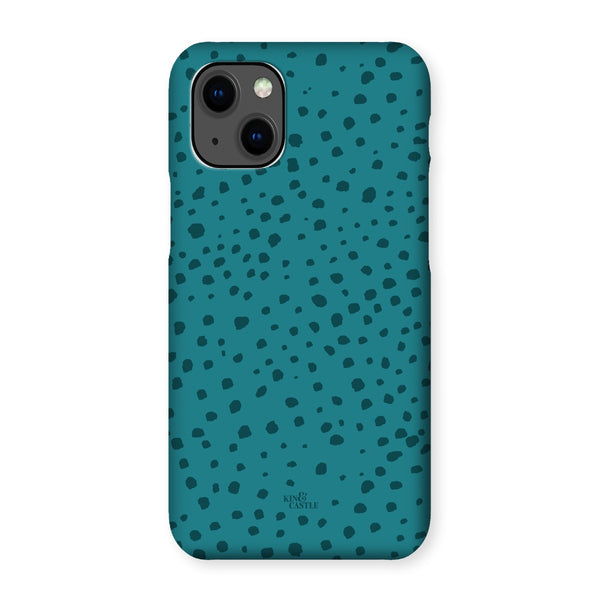 Teal Animal Spots Snap Phone Case