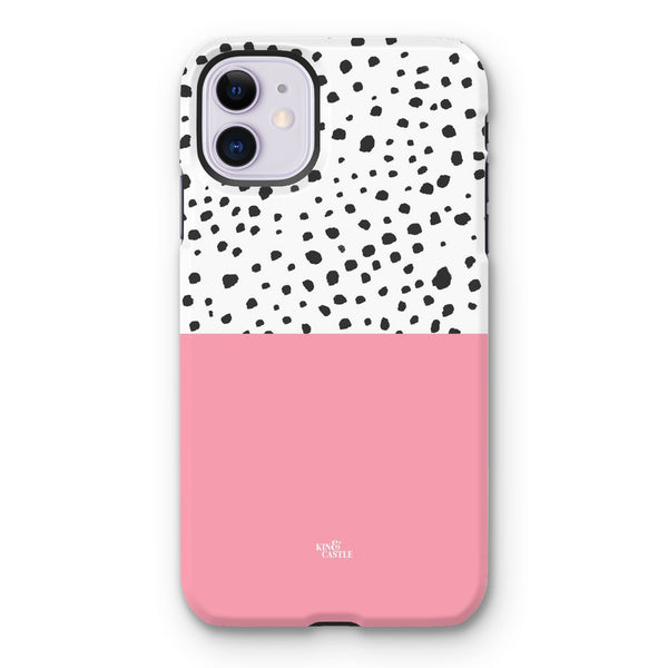 Pink & Graphite Animal Spots Tough Phone Case