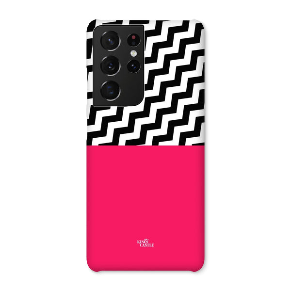 Geometric Zig Zag & Hot Pink Snap Phone Case