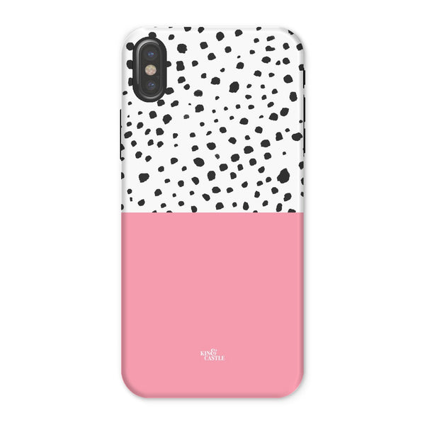 Pink & Graphite Animal Spots Tough Phone Case