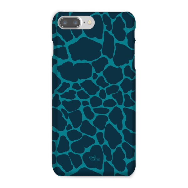 Blue & Teal Giraffe Print Snap Phone Case