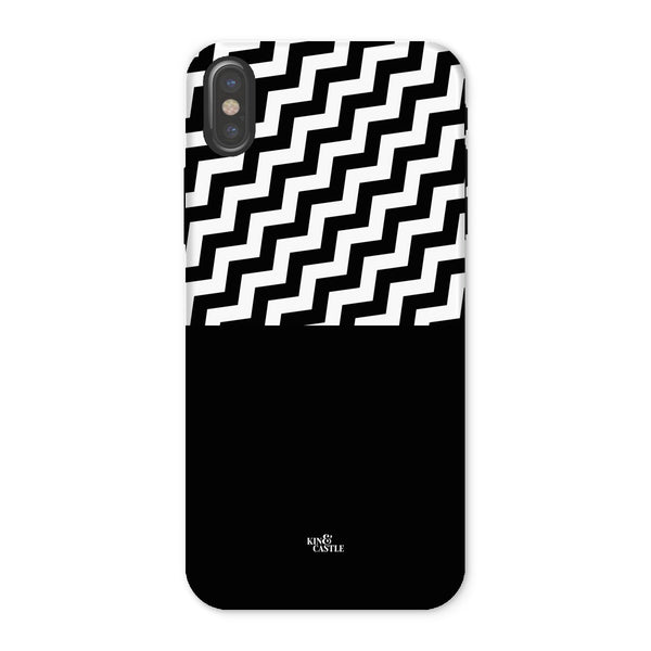 Geometric Zig Zag & Black Tough Phone Case