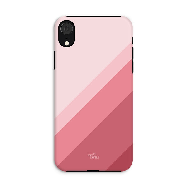 Pink Geometric Stripe Tough Phone Case