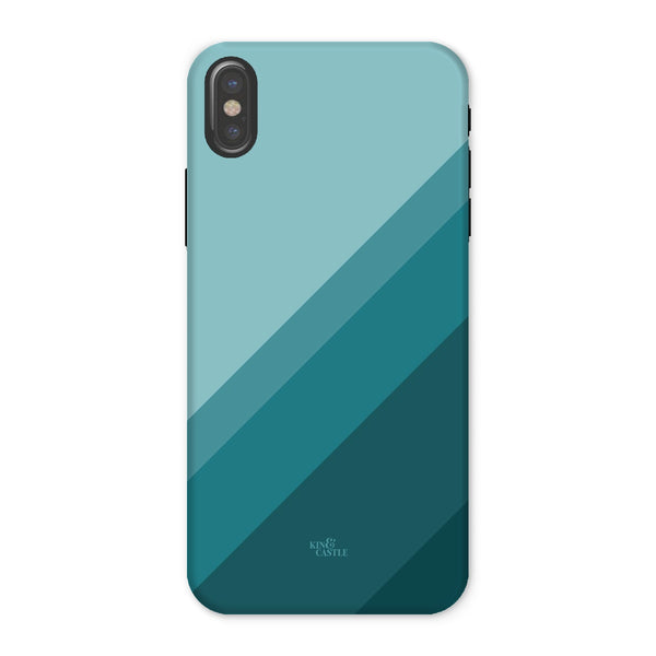 Teal Geometric Stripe Tough Phone Case