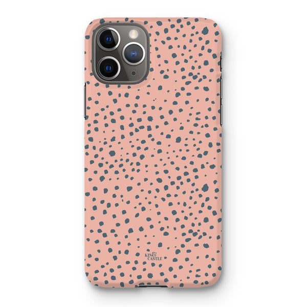 Pink & Grey Animal Spots Snap Phone Case