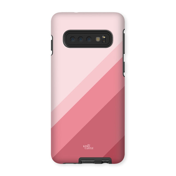 Pink Geometric Stripe Tough Phone Case