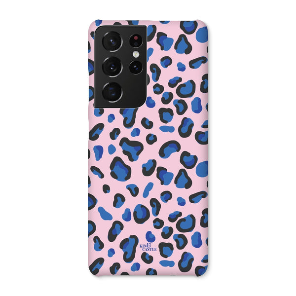 Pink & Blue Leopard Print Snap Phone Case