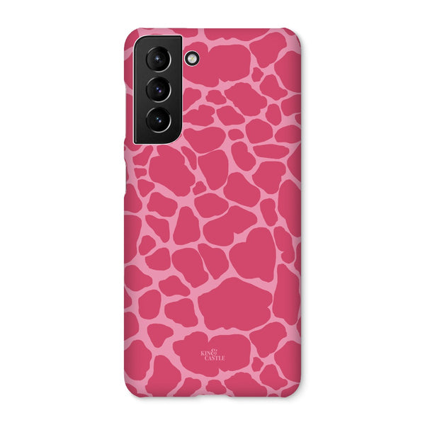 Raspberry Pink Giraffe Print Snap Phone Case