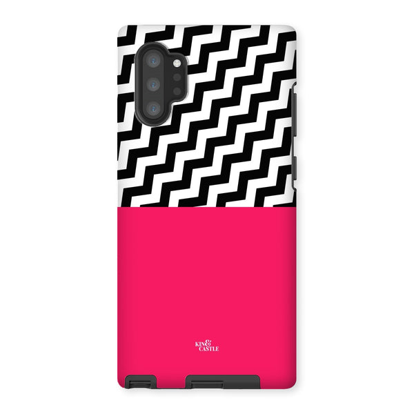 Geometric Zig Zag & Hot Pink Tough Phone Case