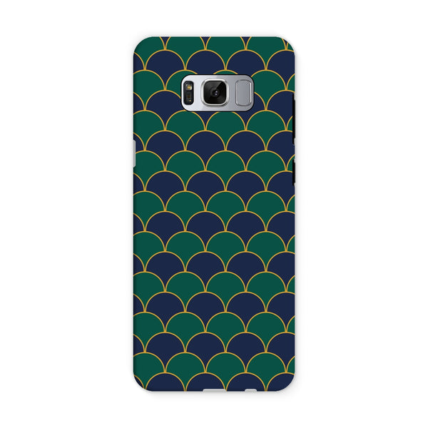 Blue & Green Geo Waves Tough Phone Case