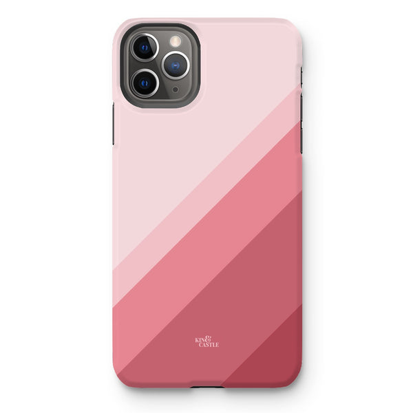 Pink Geometric Stripe Tough Phone Case