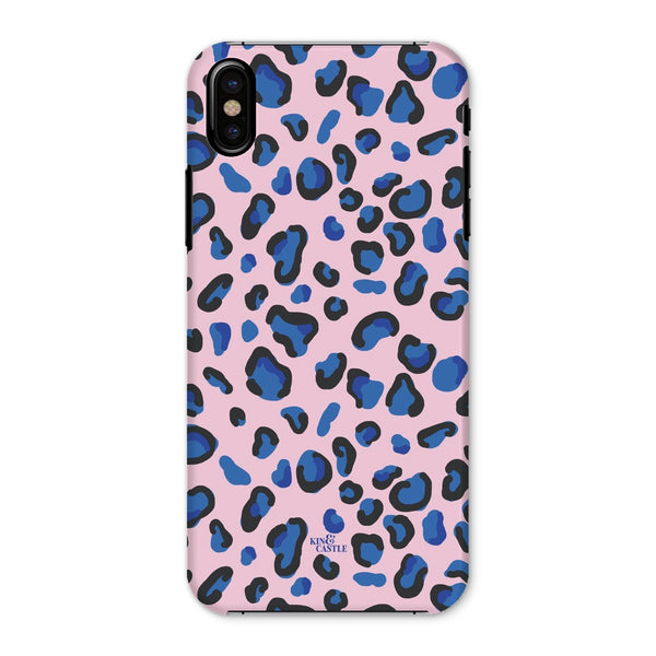 Pink & Blue Leopard Print Snap Phone Case