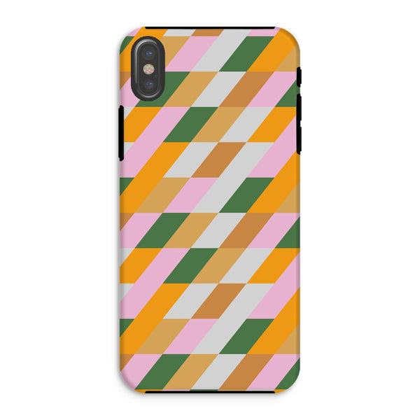Green & Mustard Diamond Tough Phone Case