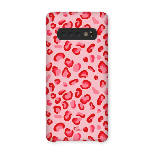 Red & Pink Leopard Print Snap Phone Case