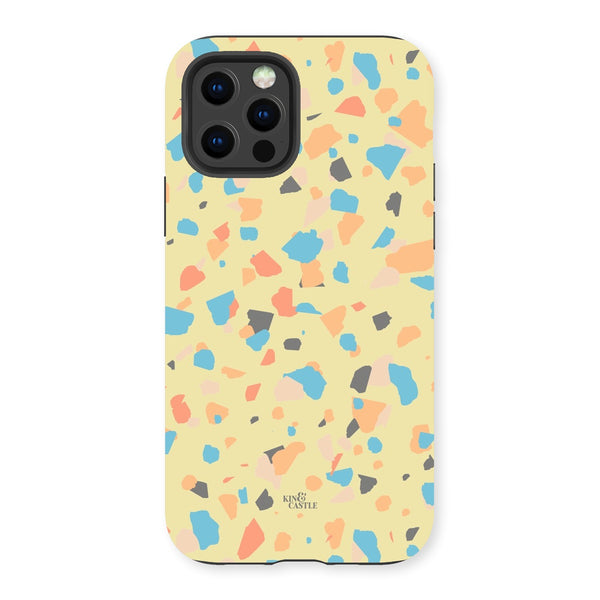Yellow, Peach & Blue Terrazzo Tough Phone Case