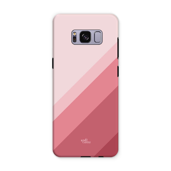 Pink Geometric Stripe Tough Phone Case