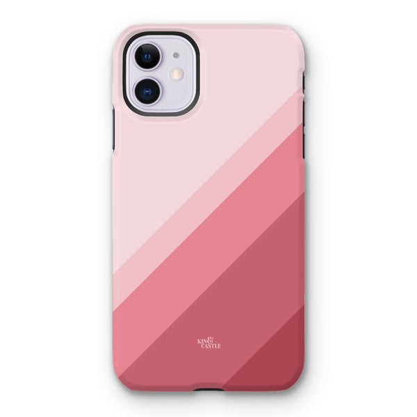 Pink Geometric Stripe Tough Phone Case