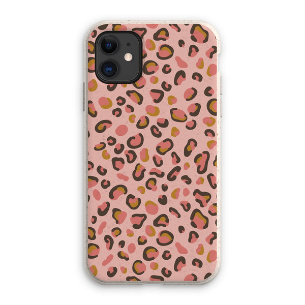 Rose Pink Leopard Print Eco Phone Case