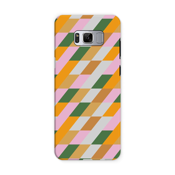 Green & Mustard Diamond Tough Phone Case