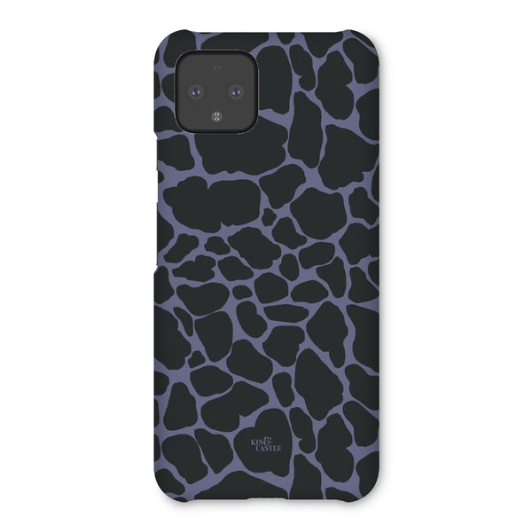 Purple & Charcoal Giraffe Print Snap Phone Case