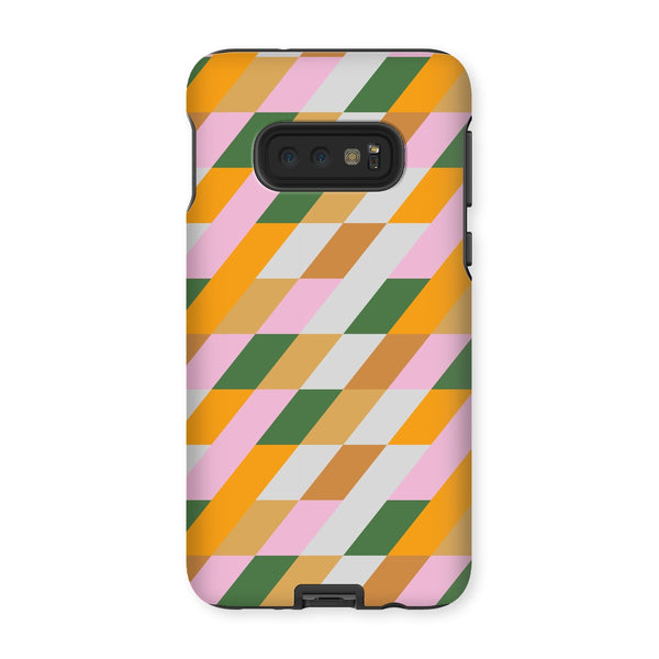 Green & Mustard Diamond Tough Phone Case
