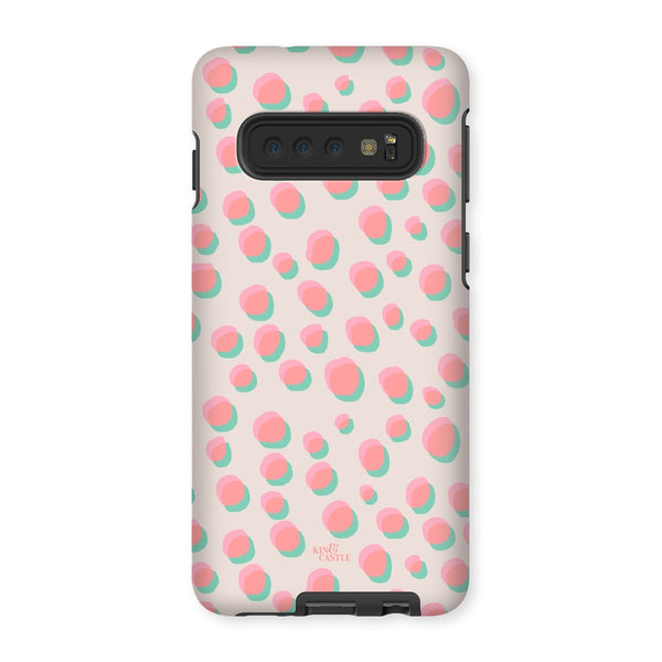 Coral & Mint Pastel Dots Tough Phone Case