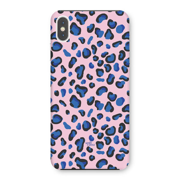 Pink & Blue Leopard Print Snap Phone Case